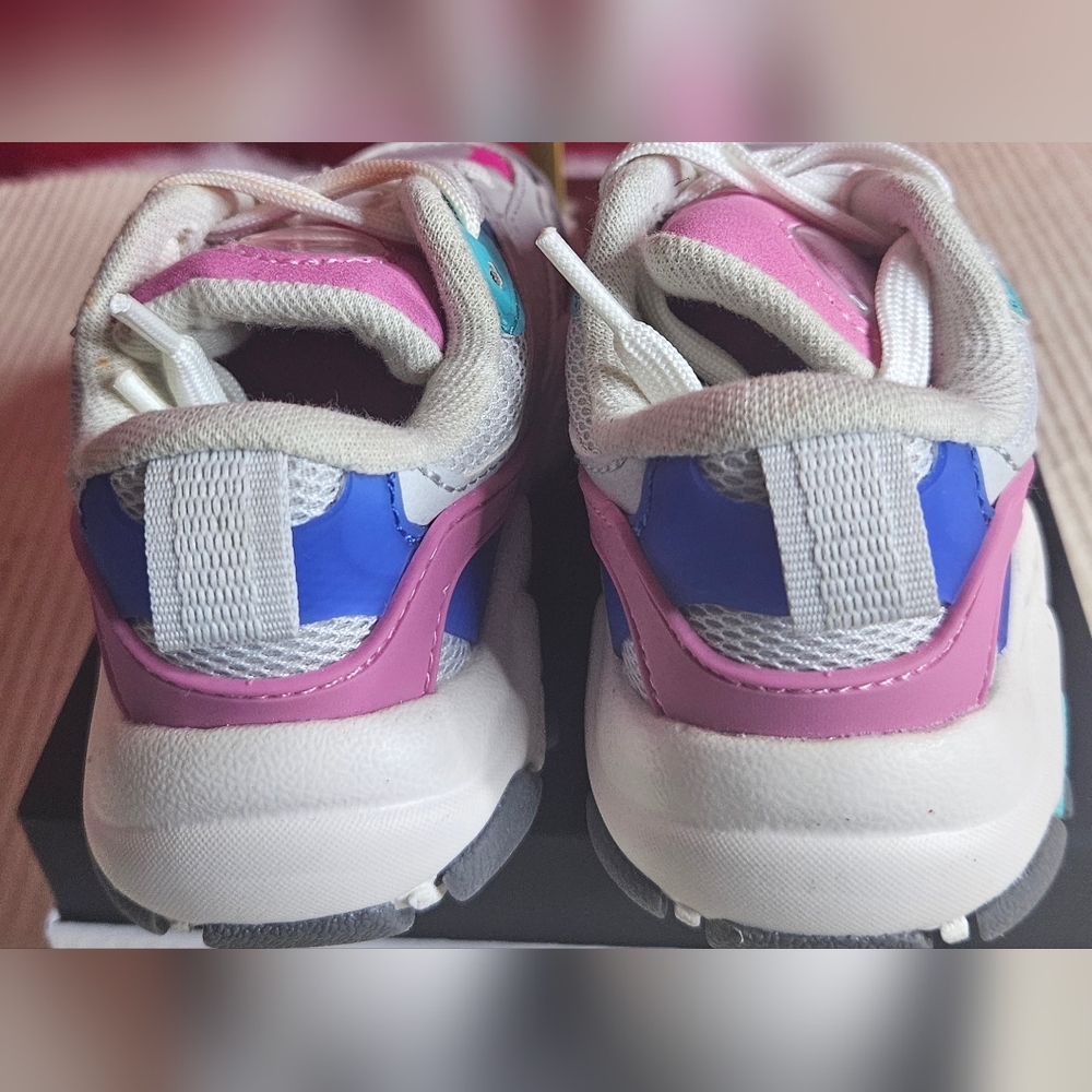 Zara Toddler/Baby Mesh Sneaker  Sneakers - Pink, Blue, and Gray Size 21/ US 5.5 - Picture 5 of 6